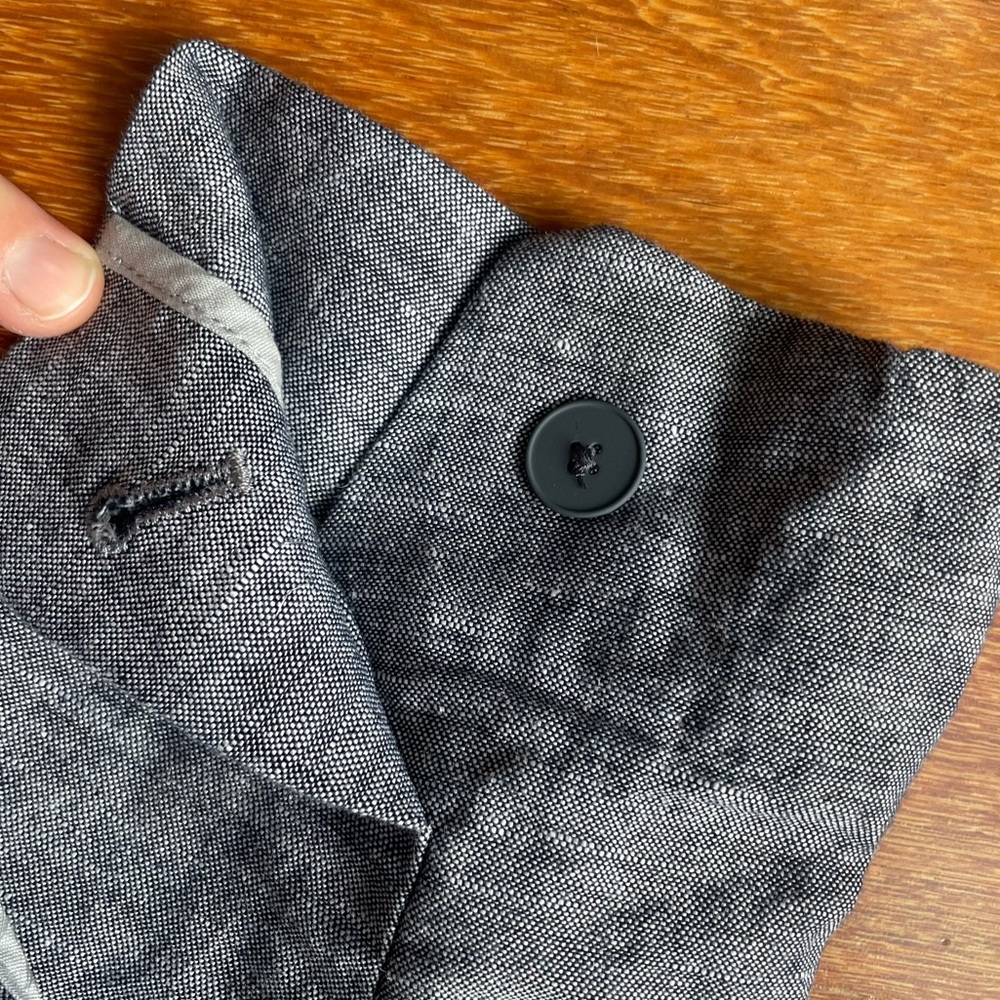 Gap navy chambray linen blazer size 0 - Picture 3 of 3